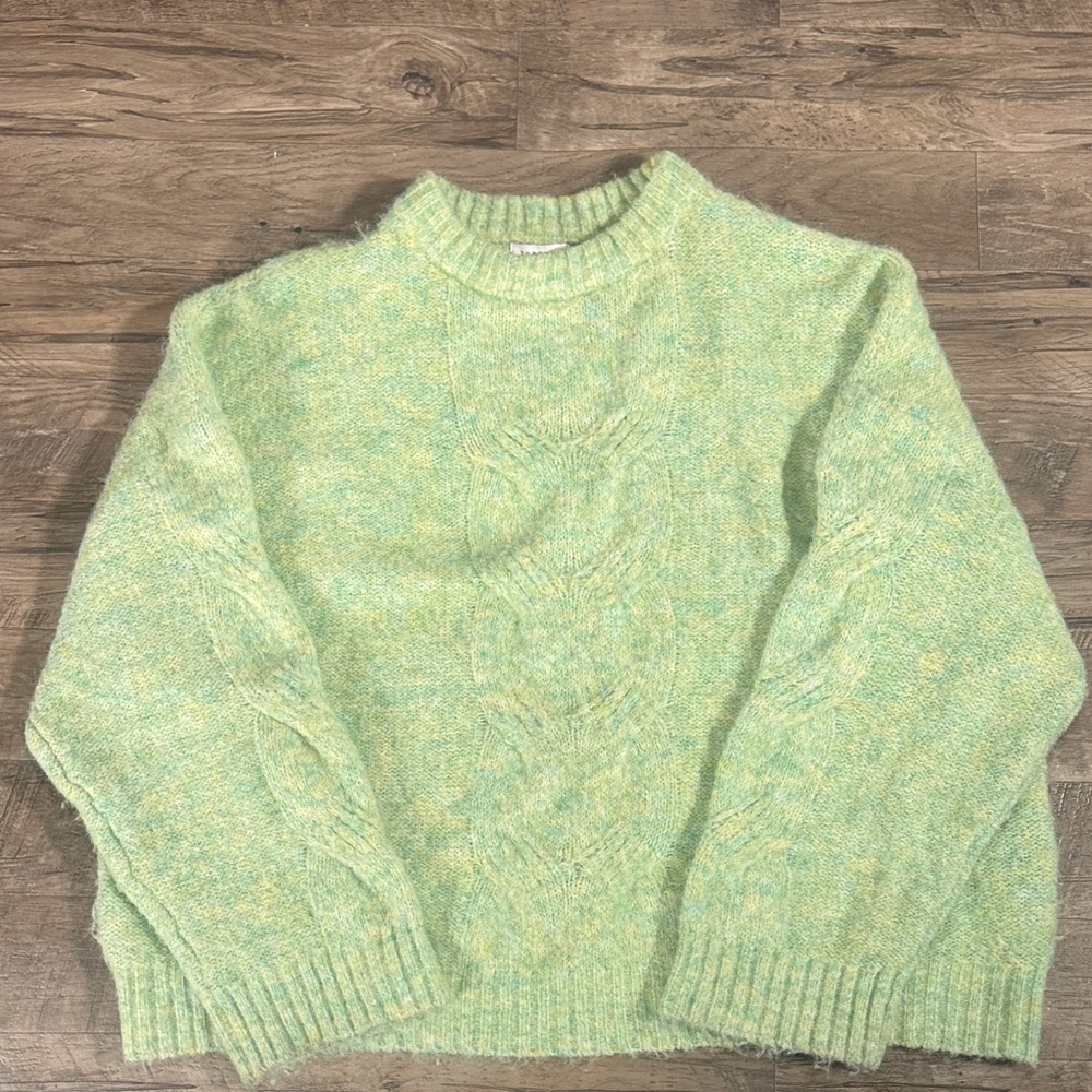 Topshop Green Crew Neck Sweater - 12